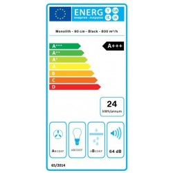 Falmec Monolith  90 cm  Crna 800 m³/h, modularna napa 8034122364698