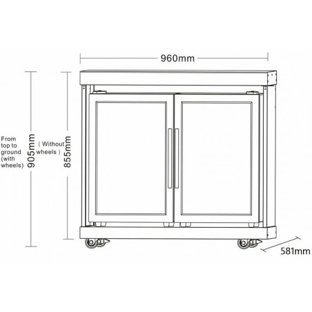 MyOutdoorKitchen dvostruki inox hladnjak