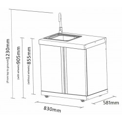 MyOutdoorKitchen ormarić sa sudoperom i slavinom