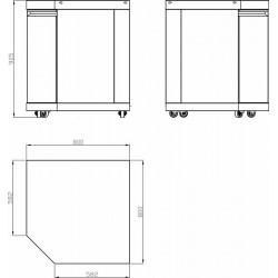 MyOutdoorKitchen kutni ormarić veliki 90°