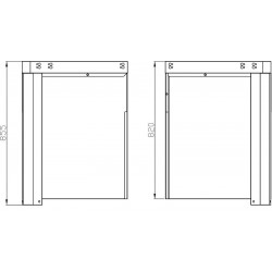 MyOutdoorKitchen kutni ormarić 90° crni inox