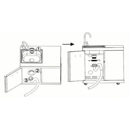 MyOutdoorKitchen ormarić sa sudoperom i slavinom