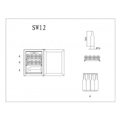 mQuvee WineExpert SW-12S hladnjak za vino, samostojeći