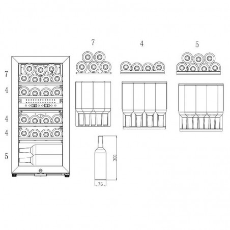 mQuvee WineExpert SW-24S hladnjak za vino, samostojeći