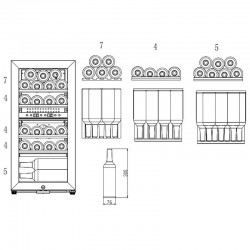 mQuvee WineExpert SW-24B hladnjak za vino, samostojeći