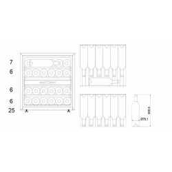 mQuvee WineKeeper WKED25FGBP Push-Pull ugradbeni hladnjak za vino