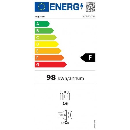 mQuvee WCD30AB-780 podpultni hladnjak za vino