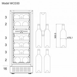 mQuvee WCD30S podpultni hladnjak za vino