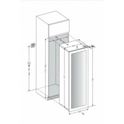 mQuvee WineKeeper WKED112FGBP PUSH-PULL ugradbeni hladnjak za vino mQuvee WineKeeper WKED112FGBP PUSH-PULL ugradbeni hladnjak za vino