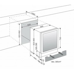 mQuvee WCD60AB-700 podpultni hladnjak za vino