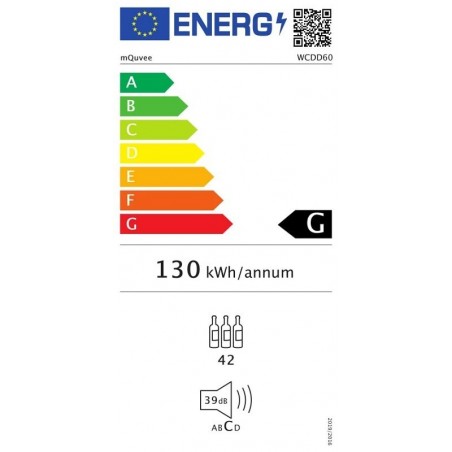 mQuvee WCDD60FGB podpultni hladnjak za vino
