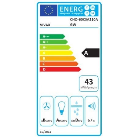 Vivax CHO-60CSA210A GW + CHO-CP120 zidna napa