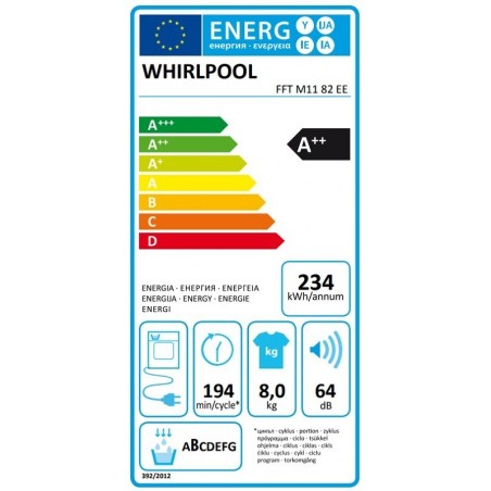 Whirlpool FFT M11 82 EE sušilica rublja 8kg