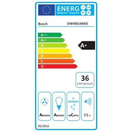 Bosch DWK81AN60 Zidna napa, 80 cm, crno staklo