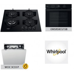 Whirlpool ugradbeni set uređaja GOR 625/NB1 + OMSR58CU1SB + WCIC 3C33 P