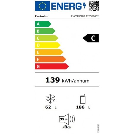 Electrolux ENC8MC18S kombinirani hladnjak - zamrzivač 177.2 cm