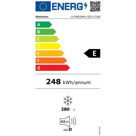 Electrolux LUT6NE28W samostojeći zamrzivač 186cm NoFrost