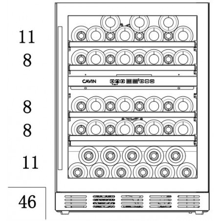 Cavin ACD60FGB ugradbeni hladnjak za vino Arctic Collection