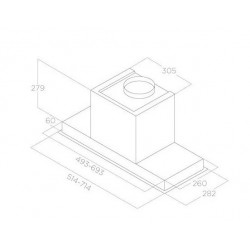 ELICA HIDDEN ADVANCE BL MAT/A/52  ugradbena napa PRF0183971