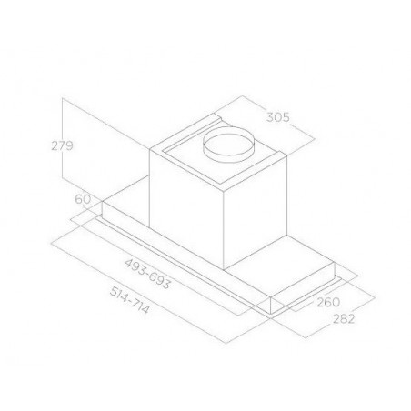 ELICA HIDDEN ADVANCE BL MAT/A/52  ugradbena napa PRF0183971