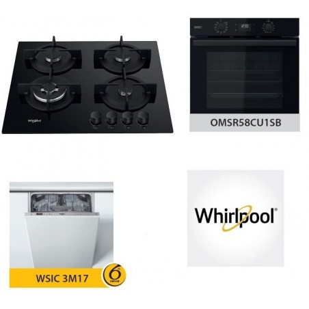 Whirlpool ugradbeni set uređaja GOR 625/NB1 + OMSR58CU1SB + WSIC 3M17