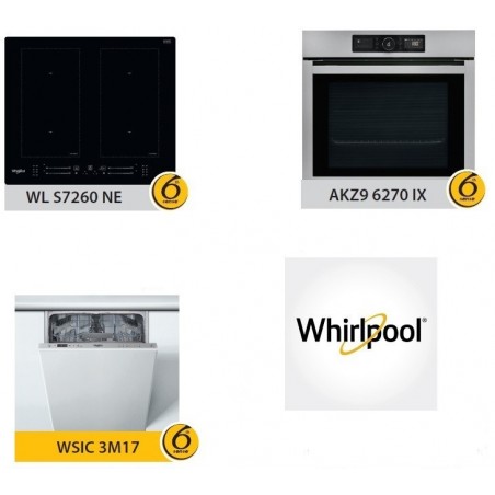 Whirlpool ugradbeni set uređaja WL S7260 NE + AKZ9 6270 IX + WSIC 3M17