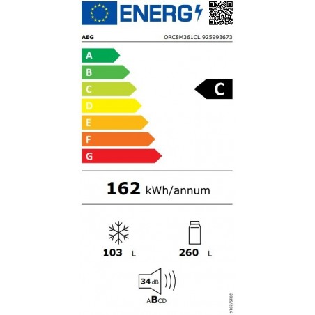 AEG ORC8M361CL kombinirani hladnjak 201cm