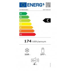 Kombinirani samostojeći LG hladnjak GBV7280CSW