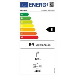 LIEBHERR UIK 1510 - Comfort GlassLine podpultni hladnjak