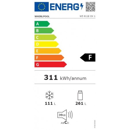 Whirlpool W5 911E OX 1 samostojeći hladnjak sa zamrzivačem