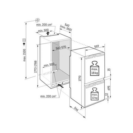 LIEBHERR ICBNdi 5123 - Plus Line ugradbeni hladnjak