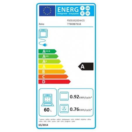 BEKO FSE53320DWCS samostojeći štednjak