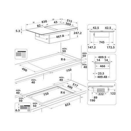 Whirpool WVHF83BB UKIT Indukcijske ploče za kuhanje