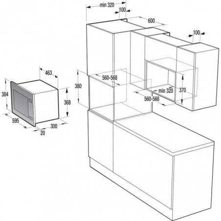 Ugradbena mikrovalna pećnica Gorenje BM171E2X