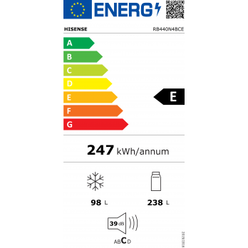 Hisense RB440N4BCE kombinirani hladnjak