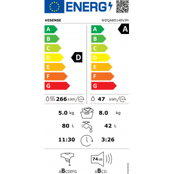 Hisense WDQA8014EVJM Perilica-sušilica rublja