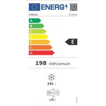 Gorenje škrinja za zamrzavanje FH19EAW