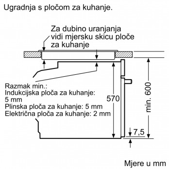 Bosch HRG578CB7 ugradbena pećnica Serie 6, s funkcijom dodavanja pare, 60 x 60 cm, Crna