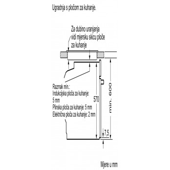 Bosch HQA514ES3 Serie 4, s funkcijom dodavanja pare, 60 x 60 cm, Nehrđajući čelik