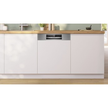 Bosch SMI6ZCS16E Serie 6, Ugradbena perilica posuđa s vidljivim tipkama, 60 cm, Brušeni čelik