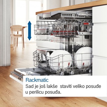 Bosch SMI6ECS12E Ugradbena perilica posuđa s vidljivim tipkama, 60 cm, Brušeni čelik