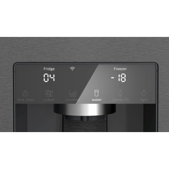 Bosch KFI96AXEA Serie 6, Hladnjak sa zamrzivačem, 183 x 90.5 cm, Brušeni crni čelik, s premazom protiv otisaka prstiju
