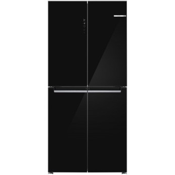 Bosch KMC85LBEA Serie 4, French Door Bottom Mount Refrigerator, Glass door, 189.5 x 85.5 cm, Crna