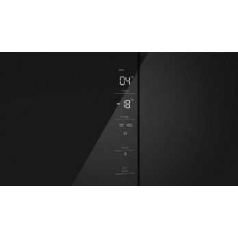 Bosch KMC85LBEA Serie 4, French Door Bottom Mount Refrigerator, Glass door, 189.5 x 85.5 cm, Crna
