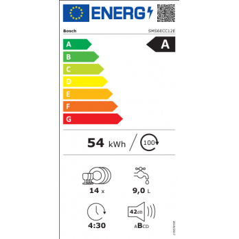 Bosch SMS6ECC12E samostojeća perilica posuđa