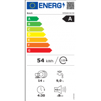 Bosch SMS6ECW15E samostojeća perilica posuđa