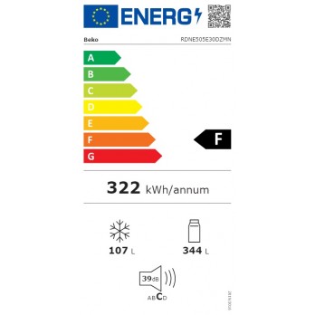 Beko RDNE505E30DZMN Samostojeći kombinirani hladnjak