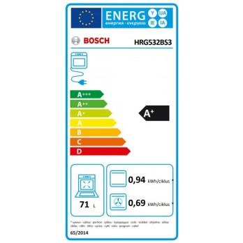 Bosch HRG532BS3 ugradbena pećnica s funkcijom dodavanja pare 60 x 60 cm Nehrđajući čelik