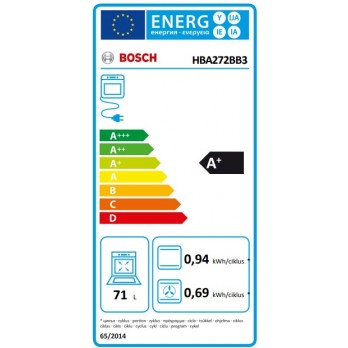 Bosch HBA272BB3 ugradbena pećnica 60 x 60 cm Crna