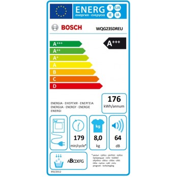 Bosch WQG235DREU ušilica rublja s toplinskom pumpom 8 kg